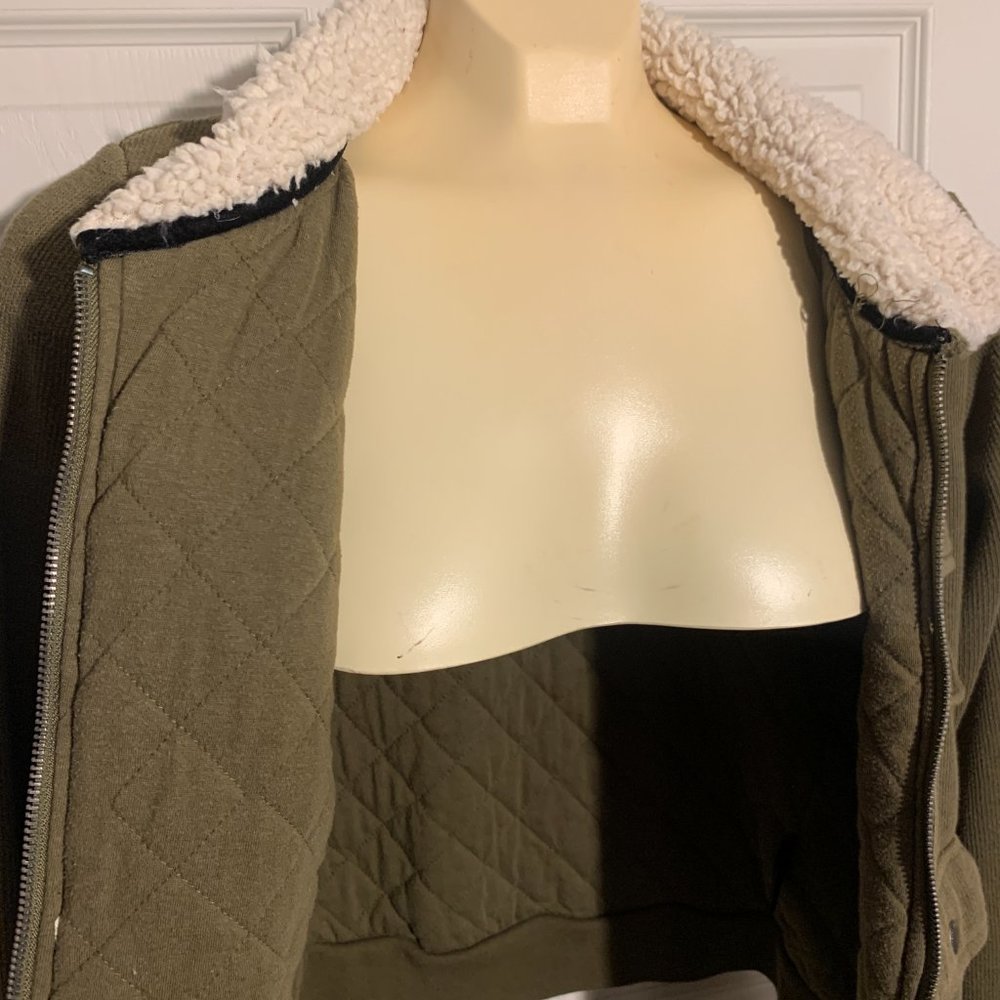 Volcom Army Green Fleece Lined Size Medium Fall W… - image 7